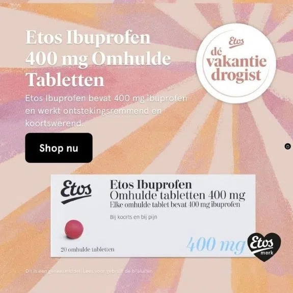 Etos Ibuprofen 400 Mg Omhulde Tabletten Aanbieding Bij Etos