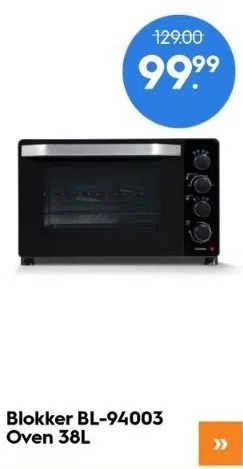 Blokker Bl 94003 Oven 38l Aanbieding Bij Blokker