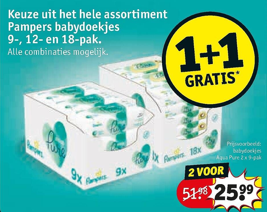 Hele Assortiment Pampers Babydoekjes Aanbieding Bij Kruidvat