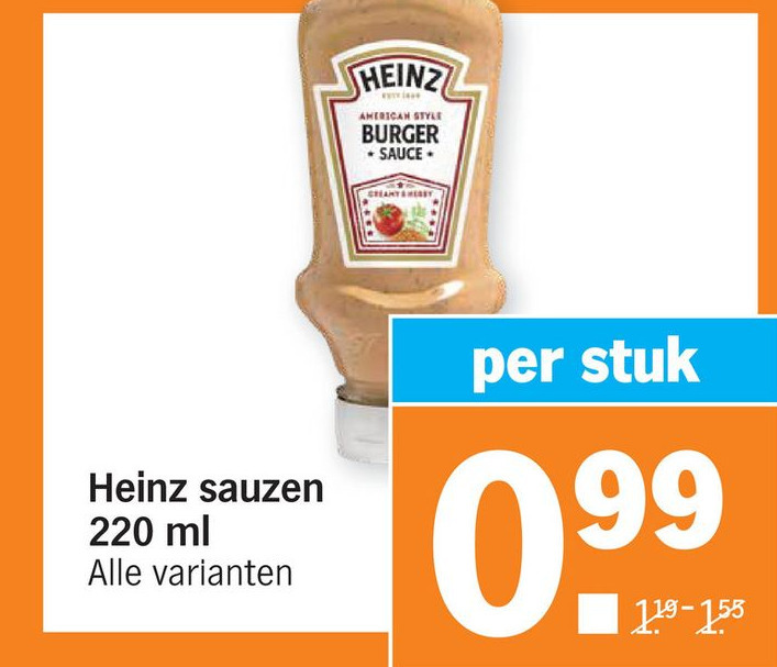 Heinz Sauzen Aanbieding Bij Albert Heijn