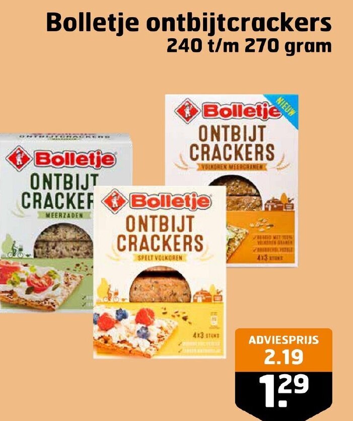 Bolletje Ontbijtcrackers T M Gram Aanbieding Bij Trekpleister