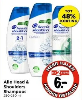 Alle Head Shoulders Shampoos Aanbieding Bij Vomar