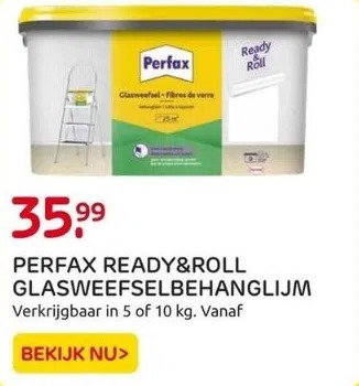 Perfax Ready Roll Glasweefselbehanglijm Verkrijgbaar In 5 Of 10 Kg