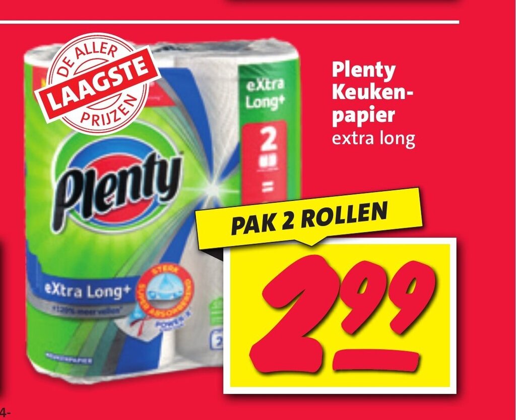 Plenty Keuken Papier Extra Long Aanbieding Bij Nettorama