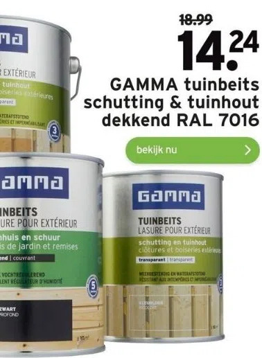 Gamma Tuinbeits Schutting Tuinhout Dekkend Ral 7016 Aanbieding Bij GAMMA