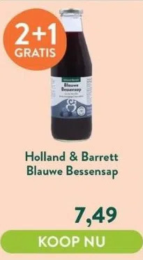 Holland Barrett Blauwe Bessensap Aanbieding Bij Holland Barrett