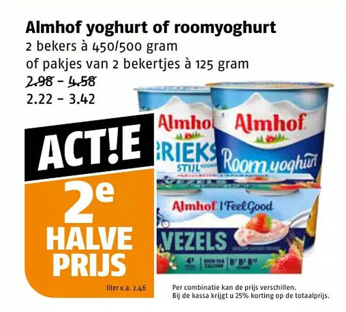 Almhof Yoghurt Of Roomyoghurt Aanbieding Bij Poiesz