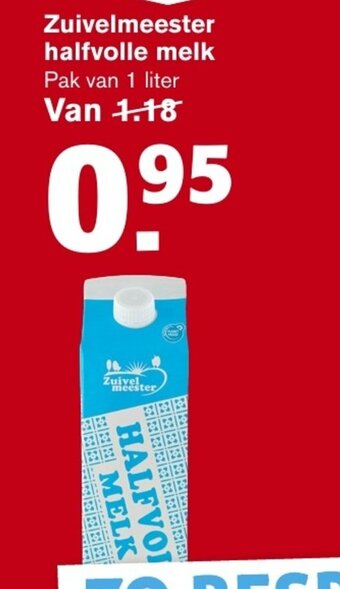 Zuivelmeester Halfvolle Melk Pak Van 1 Liter Aanbieding Bij Hoogvliet