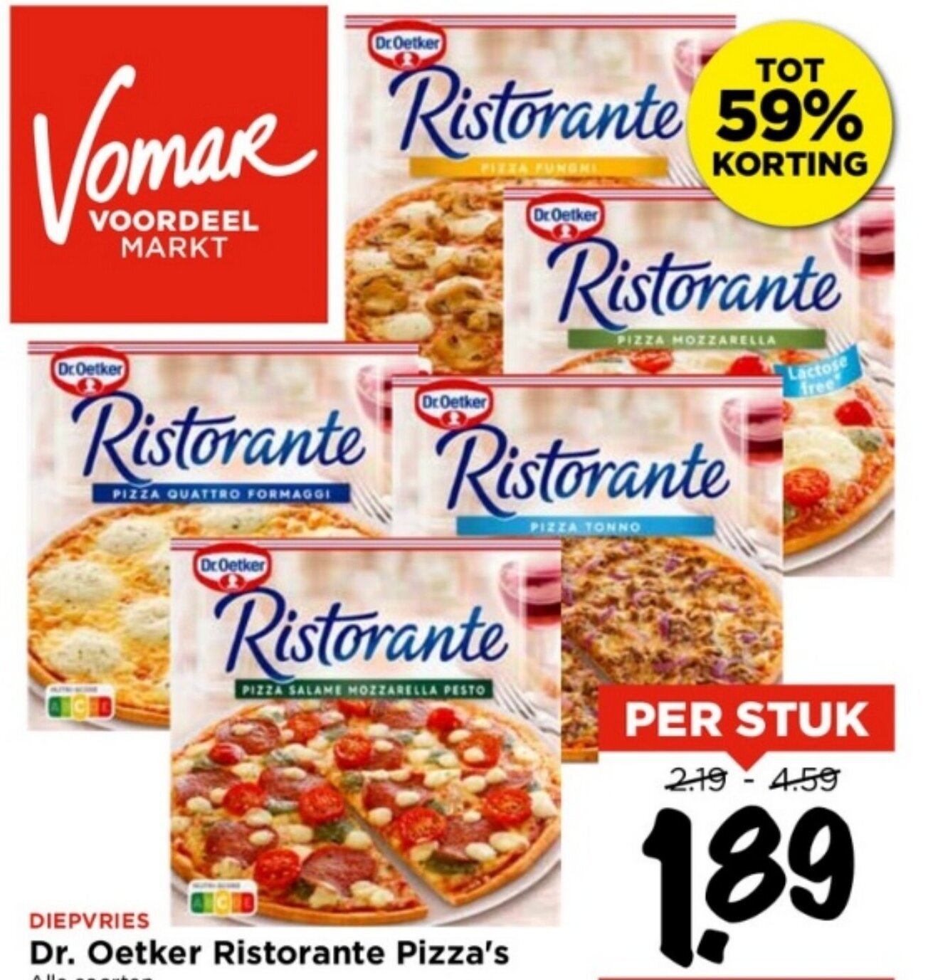 Dr Oetker Ristorante Pizza S Alle Soorten Aanbieding Bij Vomar