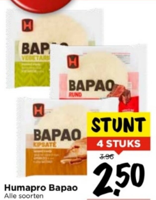 Humapro Bapao Stuks Aanbieding Bij Vomar