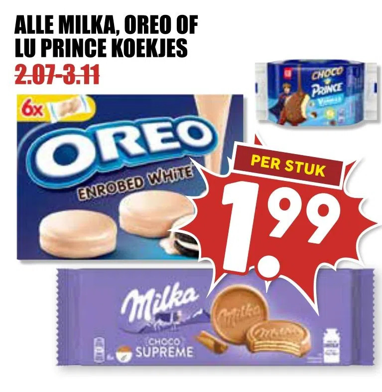 Alle Milka Oreo Of Lu Prince Koekjes Aanbieding Bij Mcd Supermarkt