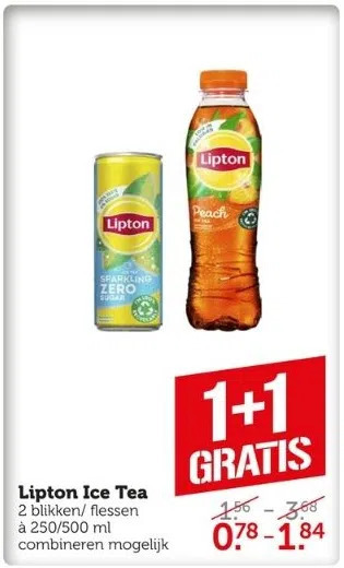 Lipton ice tea 2 blikken flessen à 250 500 ml combineren mogelijk