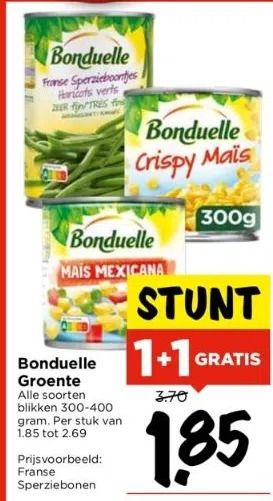 Bonduelle Groente Alle Soorten Blikken Gram Per Stuk Van