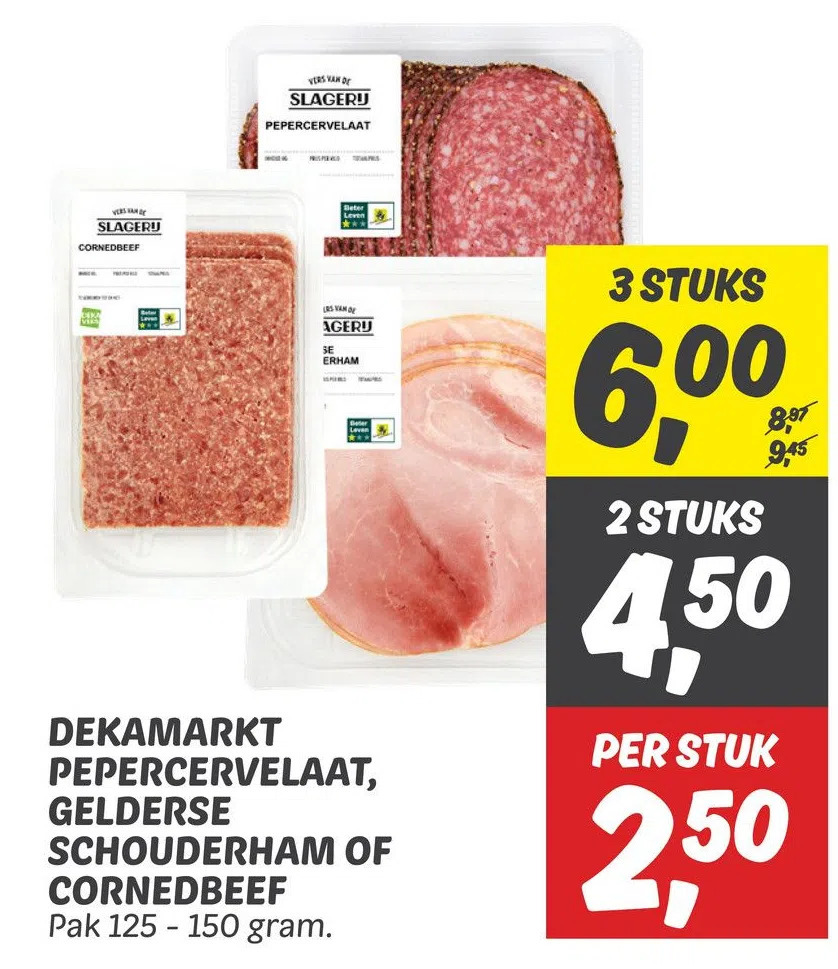 Dekamarkt Pepercervelaat Gelderse Schouderham Of Cornedbeef Aanbieding