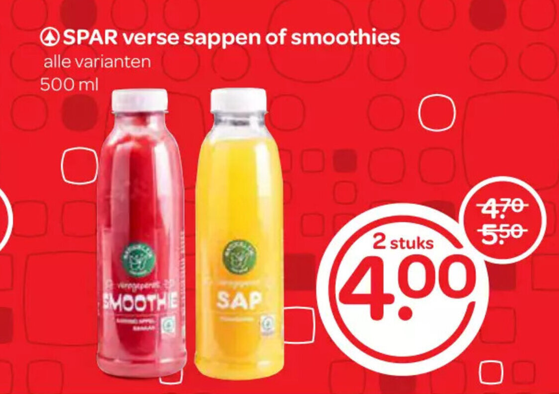 Spar Verse Sappen Of Smoothies Alle Varianten Ml Aanbieding Bij Spar