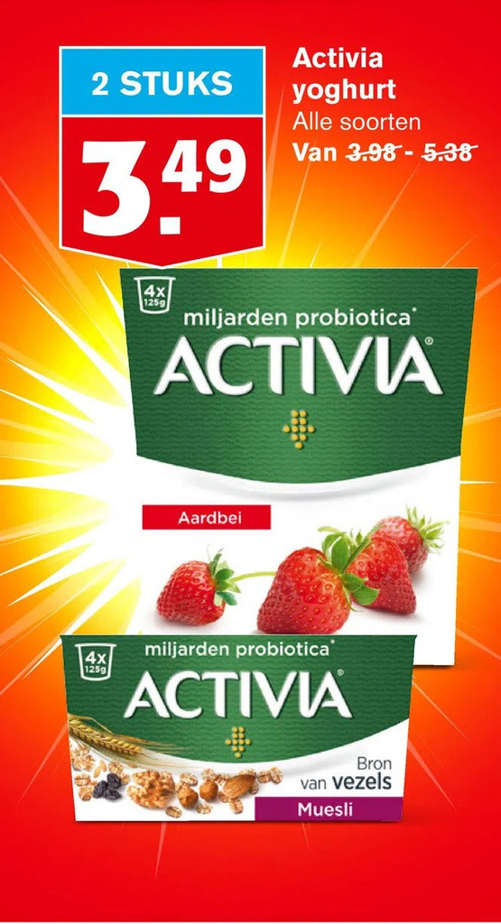 Activia Yoghurt Aanbieding Bij Hoogvliet