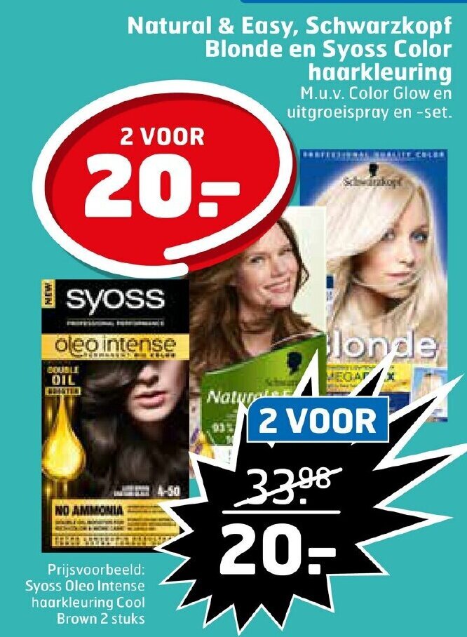 Natural Easy Schwarzkopf Blonde En Syoss Color Haarkleuring M U V