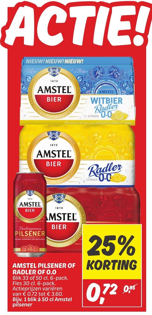 Amstel Pilsener Of Radler Of Aanbieding Bij Dekamarkt