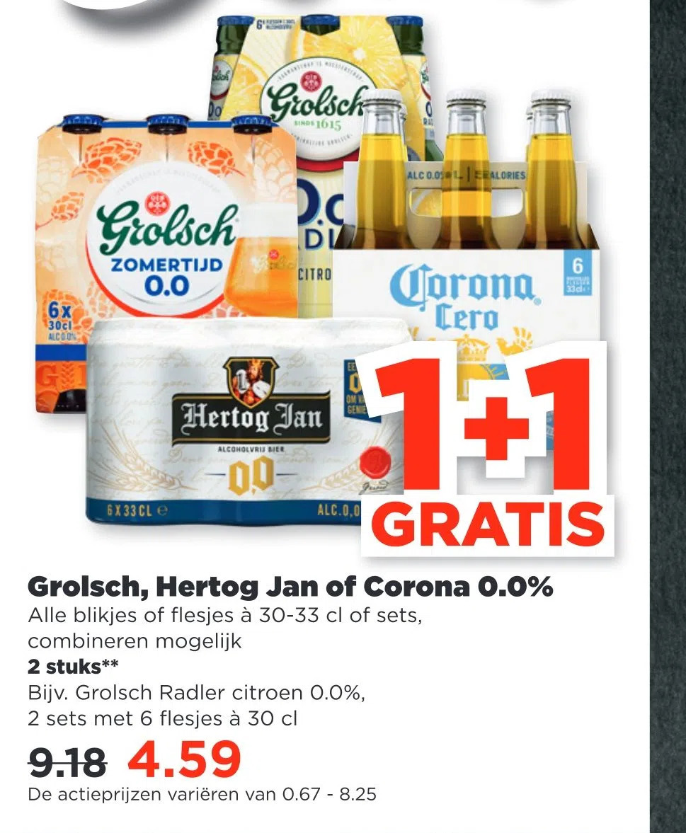 Grolsch Hertog Jan Of Corona Aanbieding Bij Plus