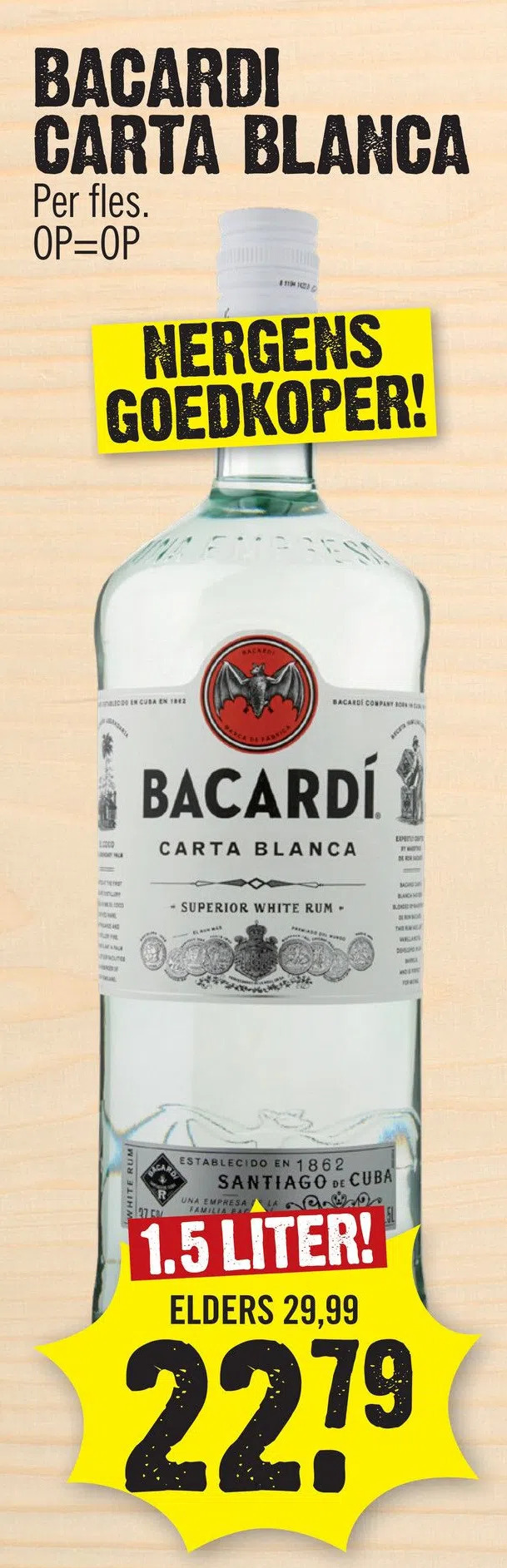 Bacardi Carta Blanca Aanbieding Bij Super Dirck