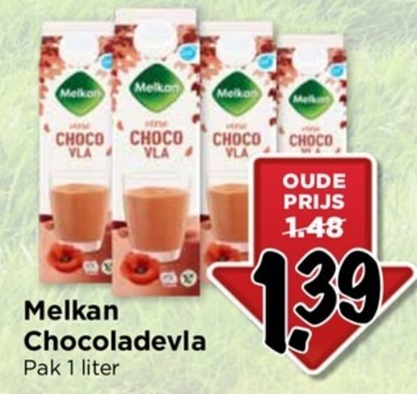 Melkan Chocoladevla Pak Liter Aanbieding Bij Vomar