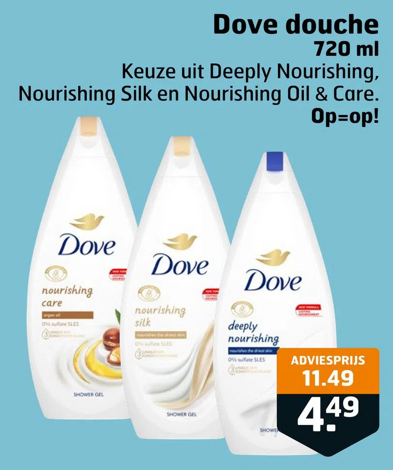 Dove Douche Ml Aanbieding Bij Trekpleister