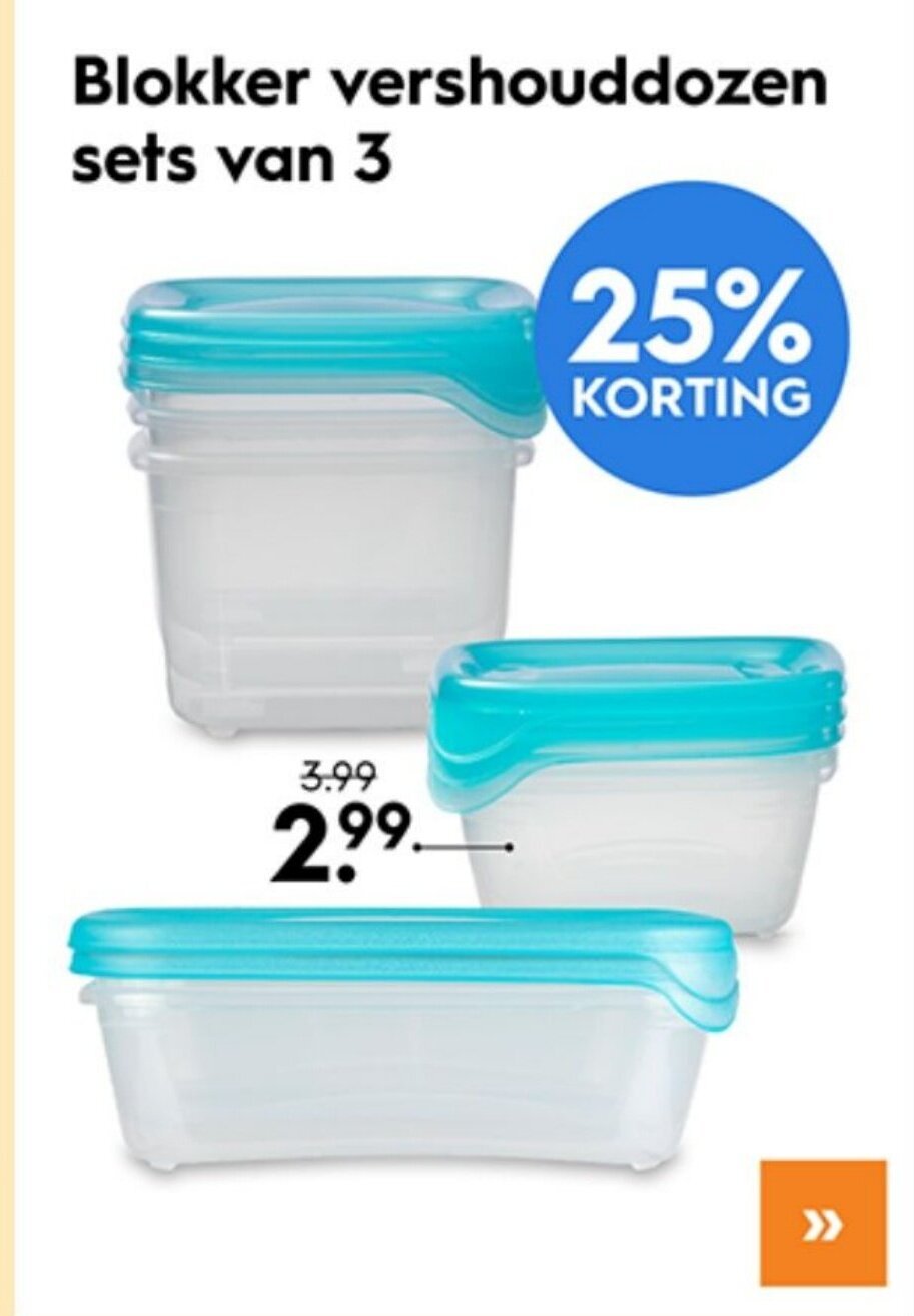 Vershouddozen Sets Van 3 Aanbieding Bij Blokker