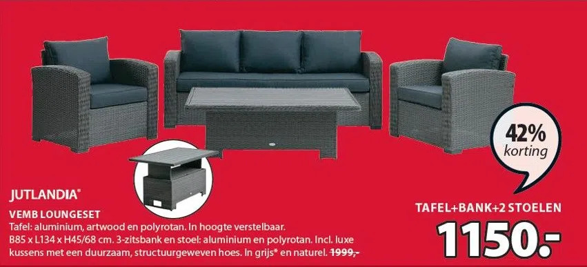 Jutlandia Wemb Loungeset Aanbieding Bij Jysk