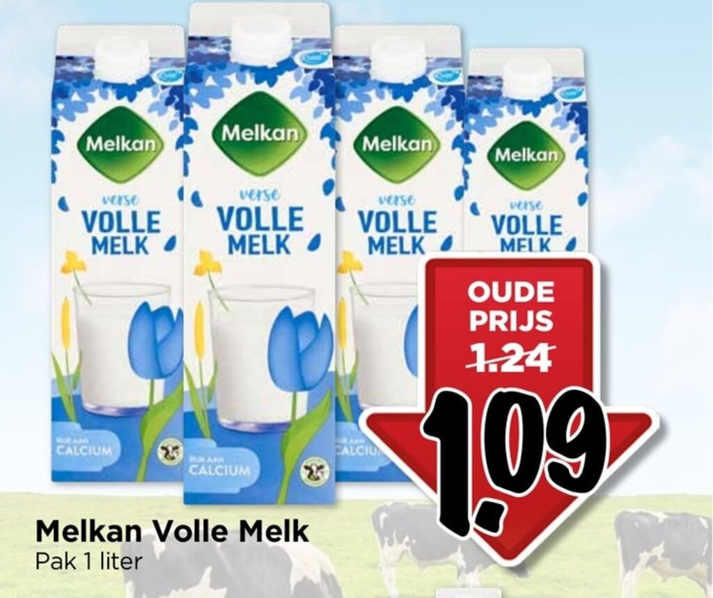 Melkan Volle Melk Pak Liter Aanbieding Bij Vomar Voordeelmarkt