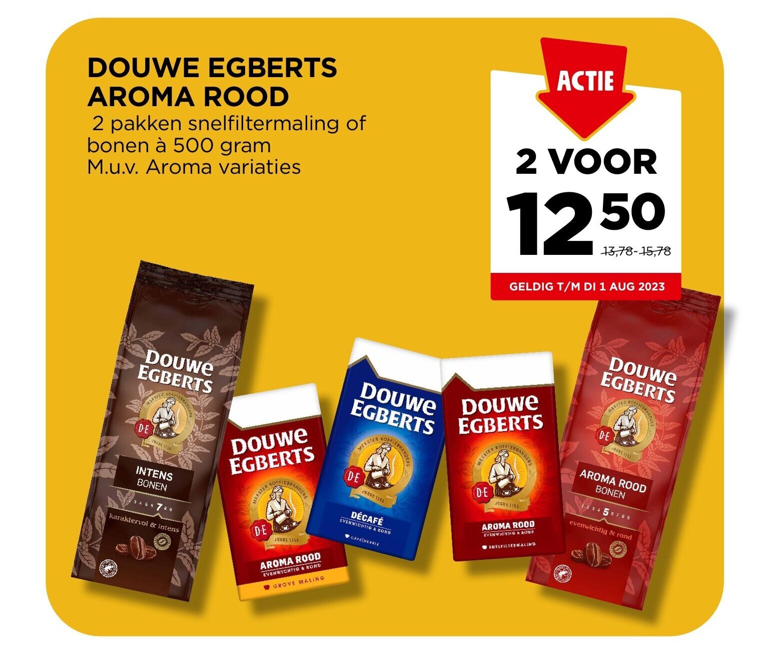 Douwe Egberts Aroma Rood Pakken Snelfiltermaling Of Bonen Gram