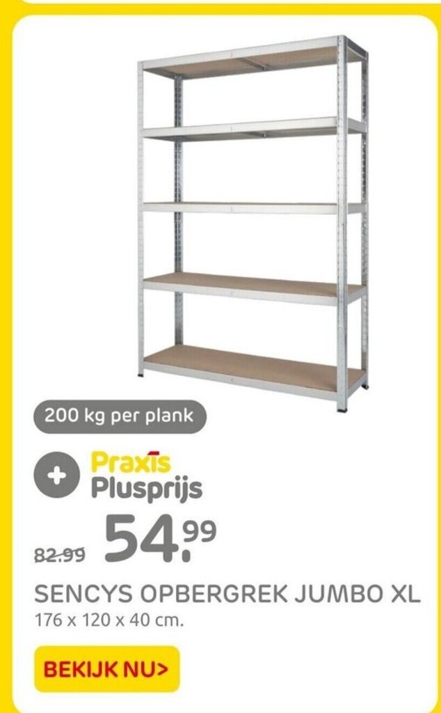 SENCYS OPBERGREK JUMBO XL 176 X 120 X 40 Cm Aanbieding Bij Praxis