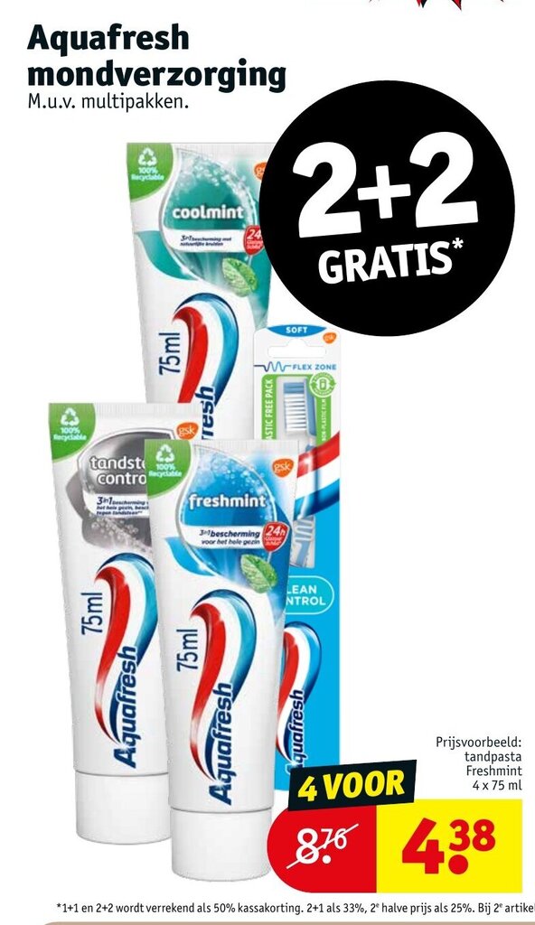 Aquafresh Mondverzorging M U V Multipakken Aanbieding Bij Kruidvat