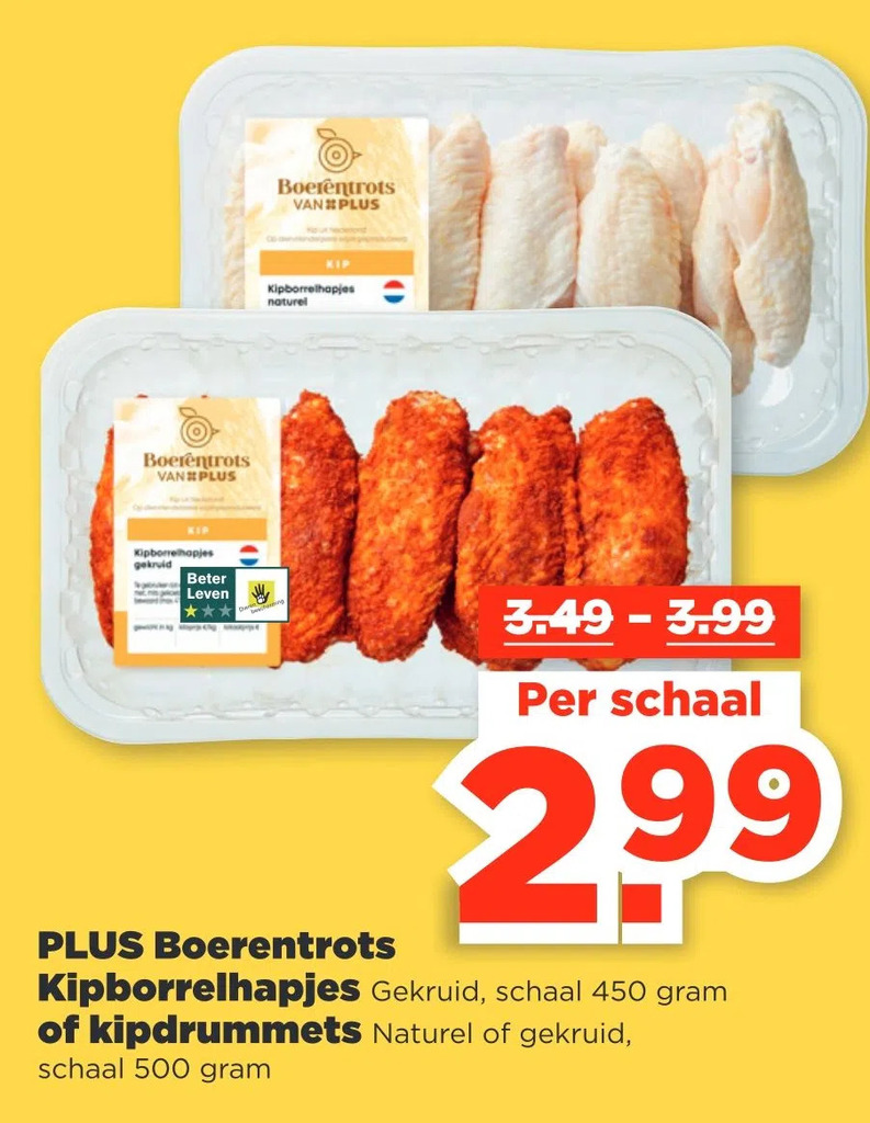 Plus Boerentrots Kipborrelhapjes Of Kipdrummets N Aanbieding Bij PLUS