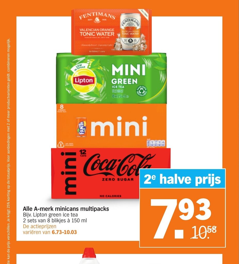 Alle A Merk Minicans Multipacks Bijv Lipton Green Ice Tea Aanbieding