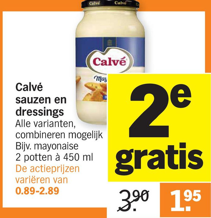 Calv Sauzen En Dressings Aanbieding Bij Albert Heijn