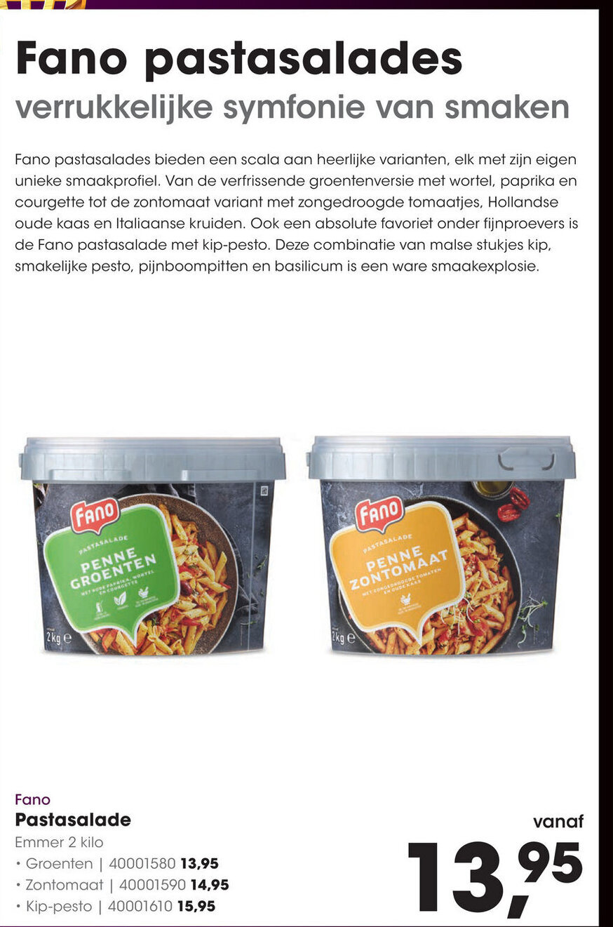 Fano Pastasalade Emmer Kilo Aanbieding Bij Hanos