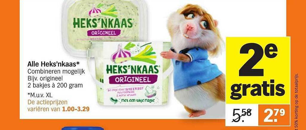 Alle Heks Nkaas 2e Gratis Aanbieding Bij Albert Heijn