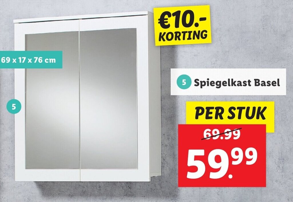 Livarno Home Spiegelkast Basel Aanbieding Bij Lidl