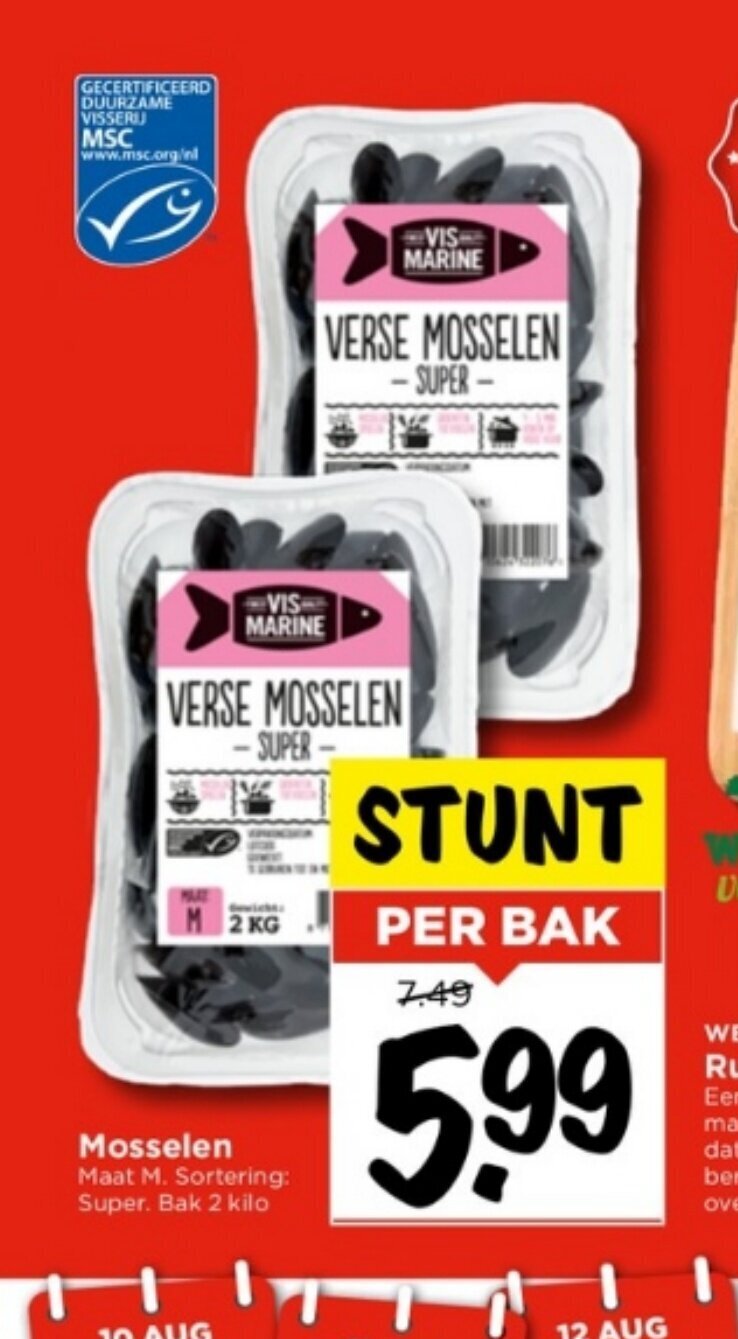 Mosselen Maat M Sortering Super Bak Kilo Aanbieding Bij Vomar