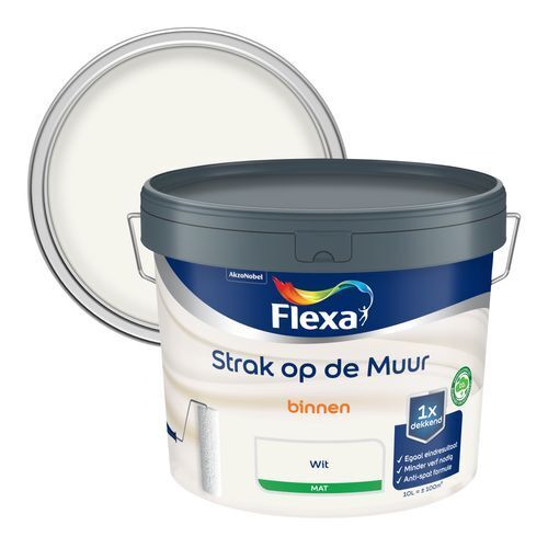 Flexa Muurverf Strak Op De Muur Wit L Aanbieding Bij Praxis