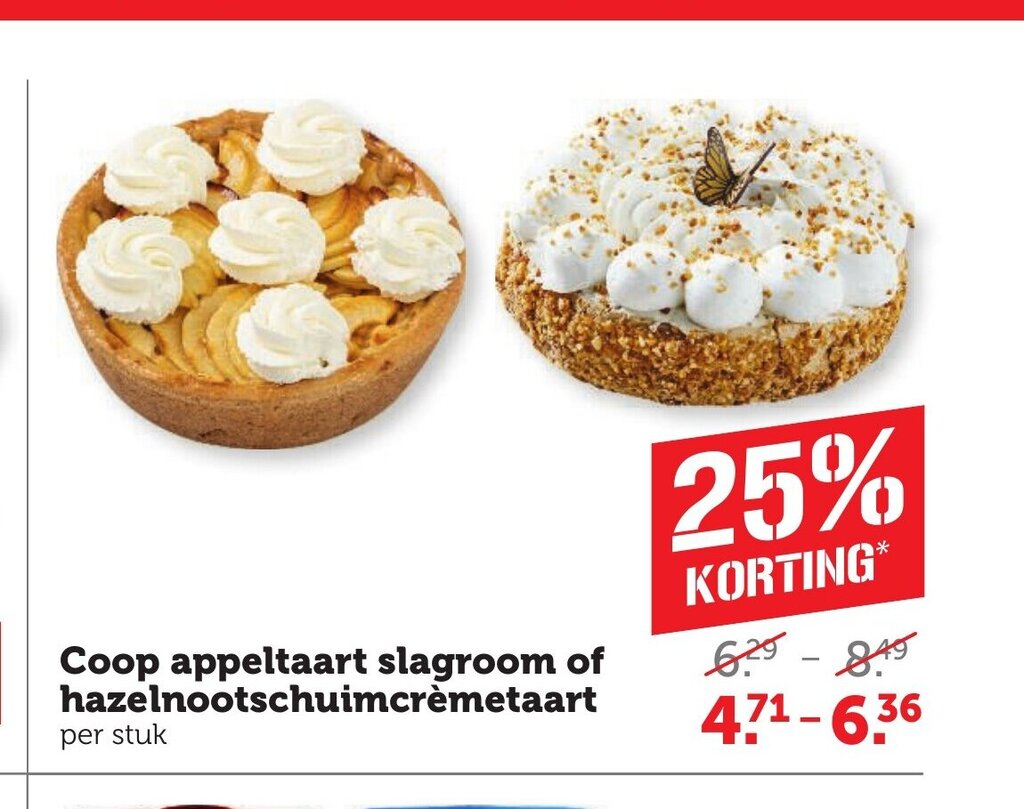 Appeltaart Slagroom Of Hazelnootschuimcr Metaart Aanbieding Bij Coop