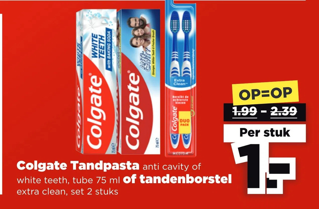 Colgate Tandpasta Of Tandenborstel Aanbieding Bij PLUS