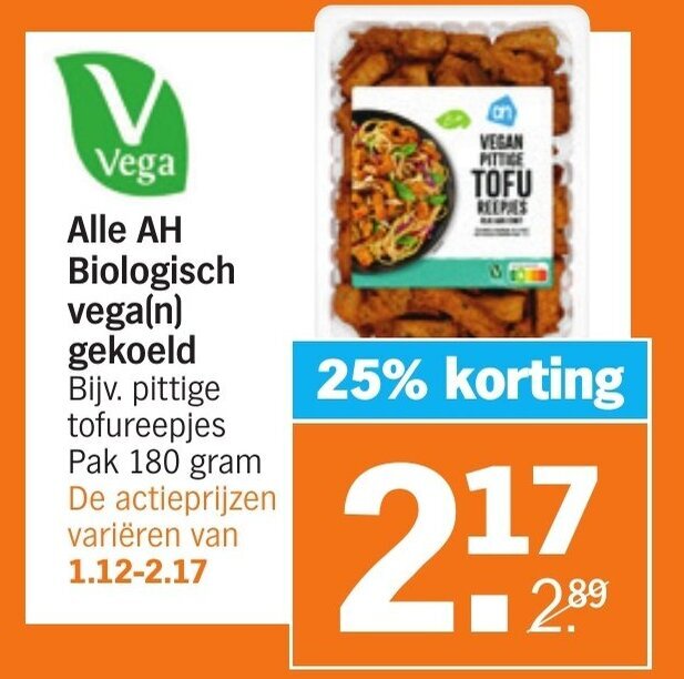 Alle Ah Biologisch Vega N Gekoeld Bijv Pittige Tofureepjes Pak