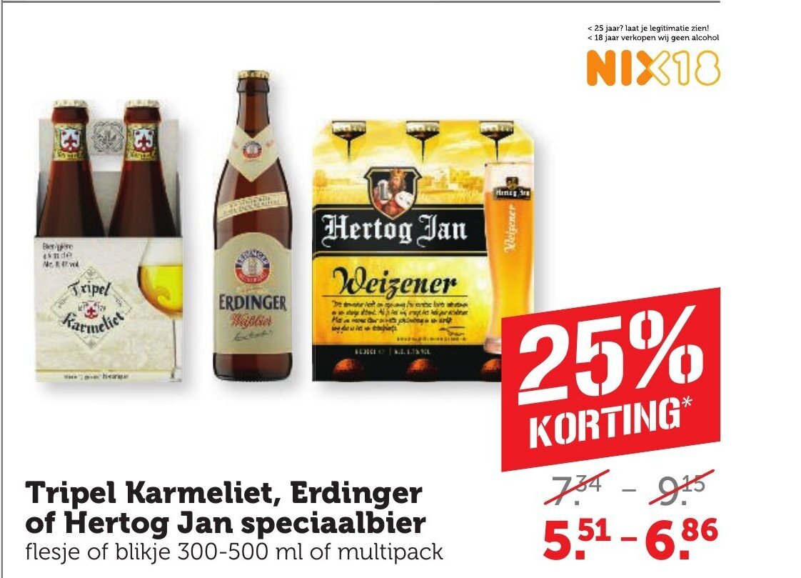 Tripel Karmeliet Erdinger Of Hertog Jan Speciaalbier Flesje Of Blikje