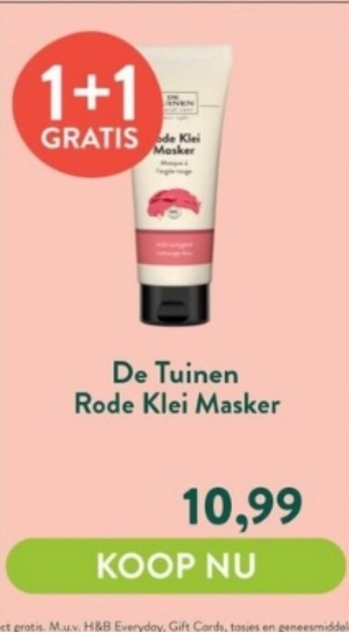 De Tuinen Rode Klei Masker Aanbieding Bij Holland Barrett