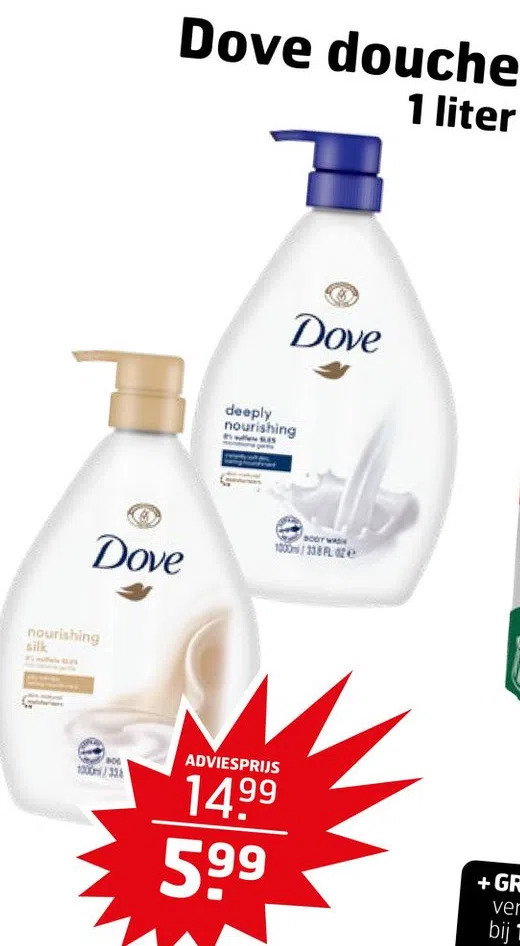 Dove Douche Aanbieding Bij Trekpleister