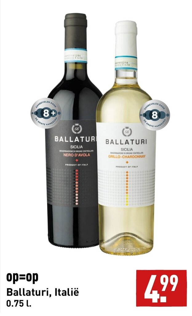 Ballaturi Italië 0 75 l aanbieding bij ALDI