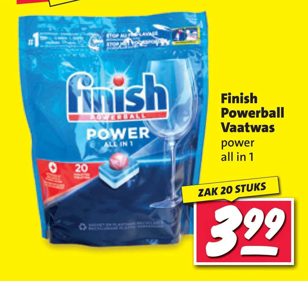 Finish Powerball Vaatwas Power All In 1 Aanbieding Bij Nettorama