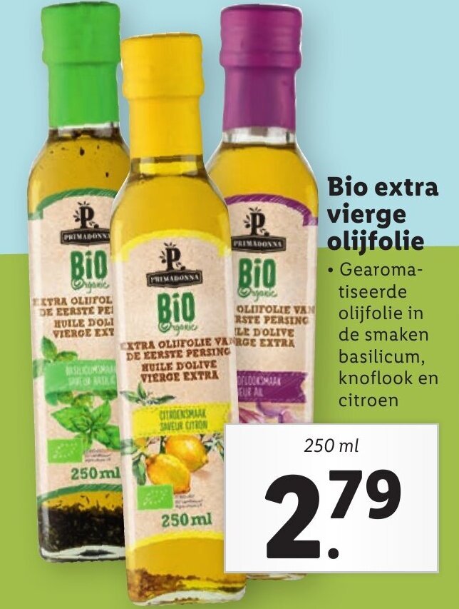 Bio Extra Vierge Olijfolie 250ml Aanbieding Bij Lidl