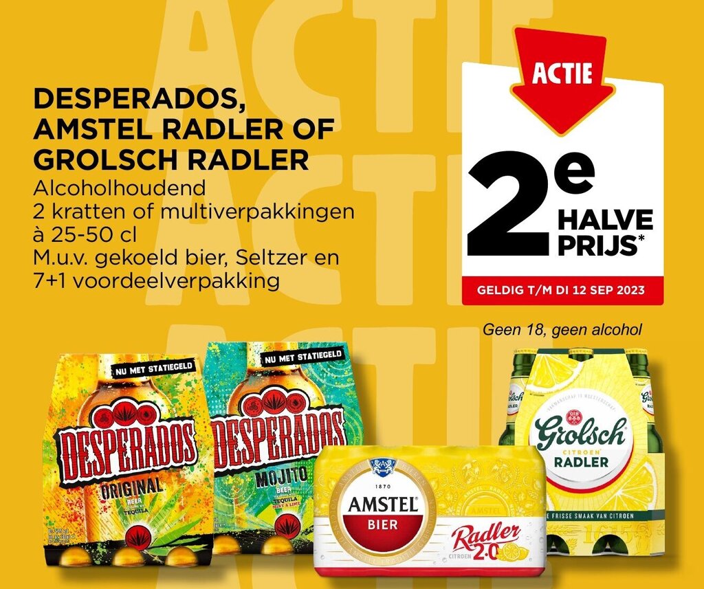 DESPERADOS AMSTEL RADLER OF GROLSCH RADLER Aanbieding Bij Jumbo